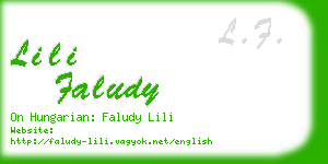 lili faludy business card